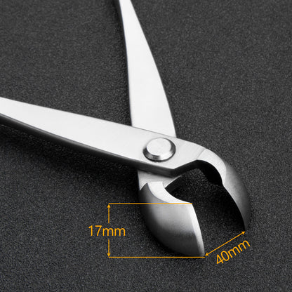 Professional Series Bonsai Tools Round Edge Cutter Mixed Function Of Round & Straight Edge Made By 4Cr13MoV Alloy Steel