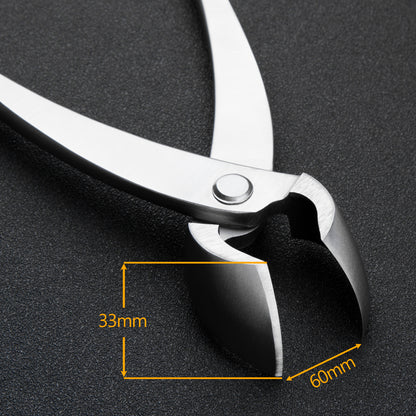 Professional Series Bonsai Tools Round Edge Cutter Mixed Function Of Round & Straight Edge Made By 4Cr13MoV Alloy Steel