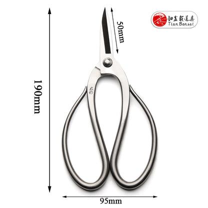 Professional series bonsai tools 190 mm root pruning scissors 4Cr13MoV alloy steel bonsai shears